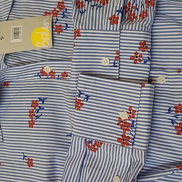 Boden Blue and White Striped Dress with Red AccentsNEW - Picture 5 of 16